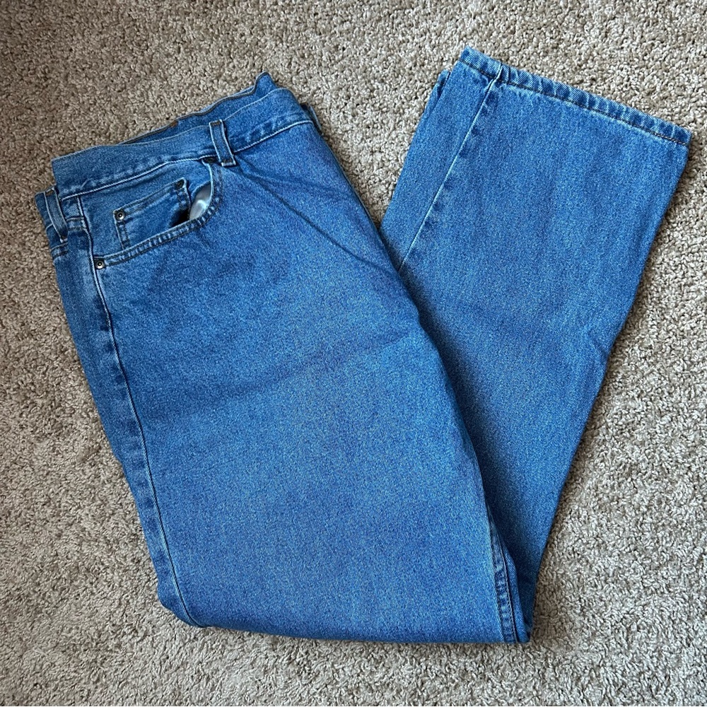 Men’s George Medium Wash Regular Fit Straight Leg Denim Jeans Size 42x32 |C64 - Picture 6 of 16